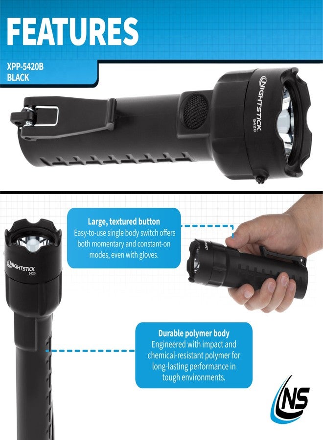 Nightstick XPP-5420B 3 AA Intrinsically Safe Permissible Flashlight, Black - Image 2